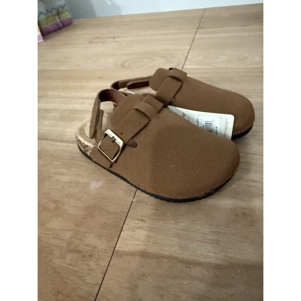 Lucky Brand Toddler Brown Clog Sandals Buckle Strap Size 12M NWT